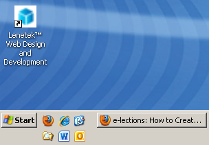 Lenetek shortcut on Windows desktop