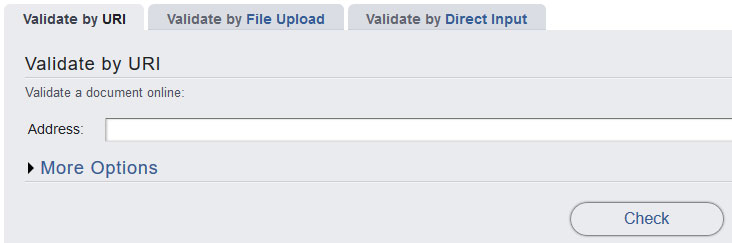W3C HTML validator by URI