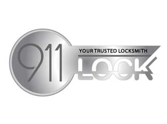 911 Lock logo design